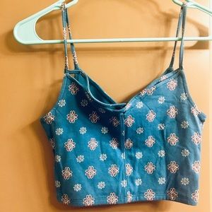 Blue crop top